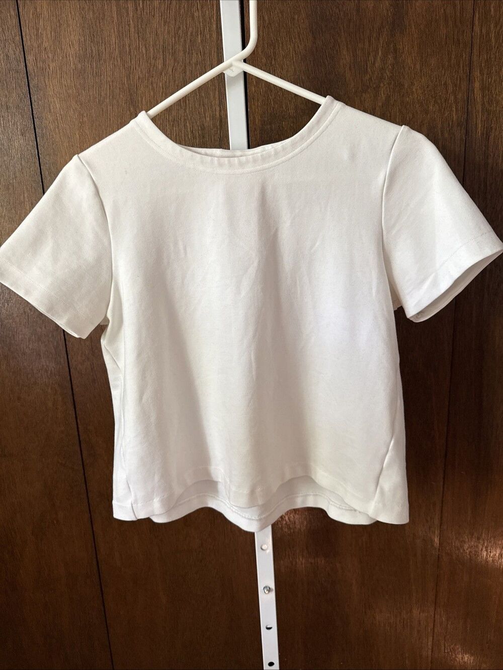 SPANX The Perfect Funnel Top in Powder Ivory White SS Small Mrsp $98 Minimalist